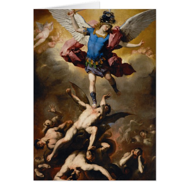 Cartão Michael, o Policial Santo de Oração Arcanjo (Frente)