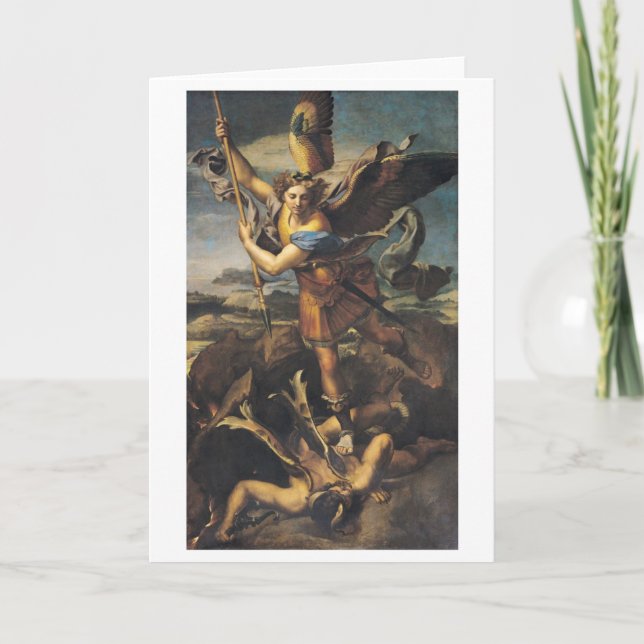 Cartão Michael Overwhelming the Demon, 1518 (Frente)