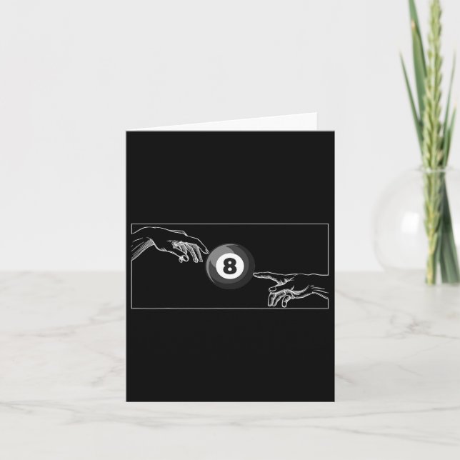 Cartão Michelangelo Bilhares Artísticos Mão De Deus Negro (Frente)