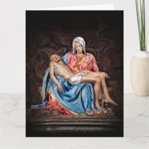 Cartão MICHELANGELO PIETA' O CORDEIRO DE DEUS xdkbg