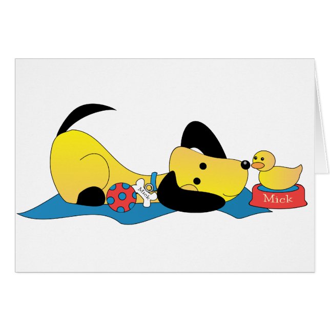 Cartão Mick e Faithful Henry (Frente Horizontal)