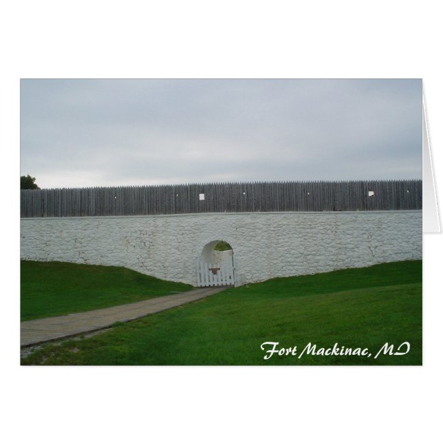 Cartão micMichigan_trip 079, Fort Mackinac, MI (Frente Horizontal)