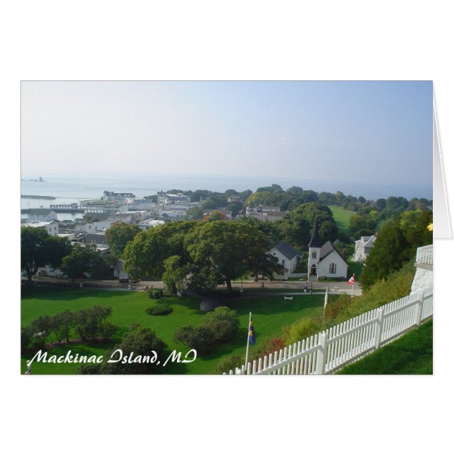 Cartão micMichigan_trip 084, Ilha Mackinac, MI (Frente Horizontal)