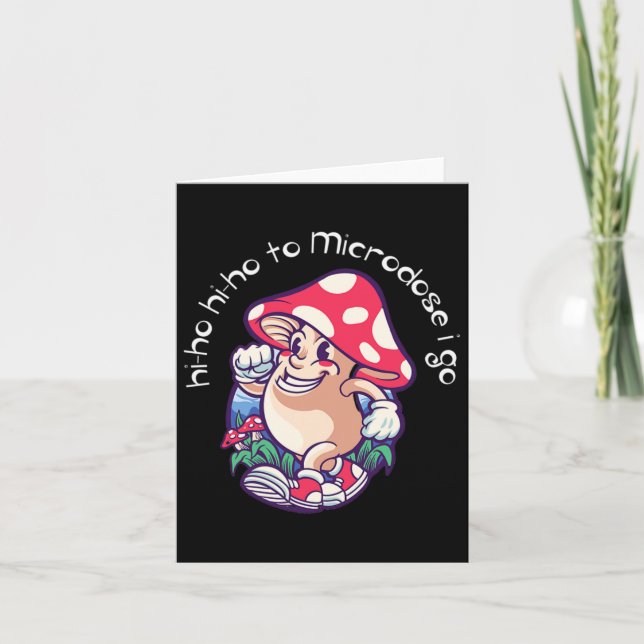 Cartão Microdosagem de cogumelo Sensibilização para a Saú (Frente)