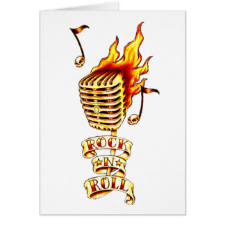 Cartão Microfone do rolo de N da rocha