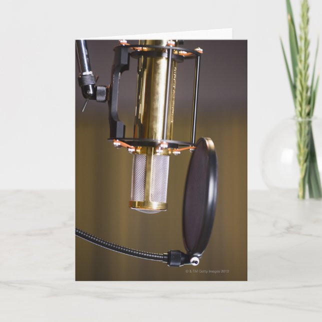 Cartão Microfone no Studio (Frente)