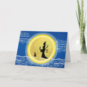 Cartão Mid-Autumn Festival Card, Moon Goddess Jade Rabbit