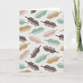 Cartão Mid-Century Modern Retro Feathers Greeting Cards