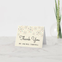 Midcentury Modern Design Wedding Thank You Card