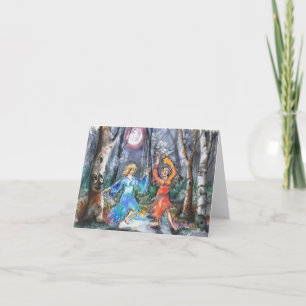 Cartão Middle Aged Fairies Notecard