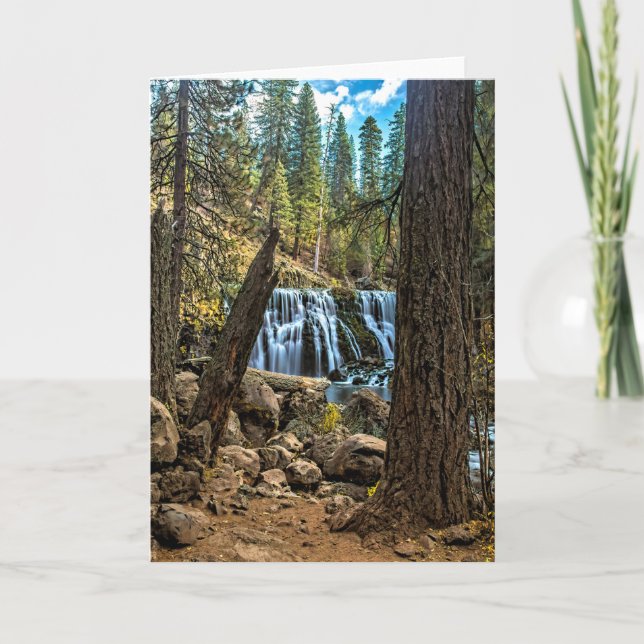 Cartão MIDDLE FALLS ON THE McCLOUD RIVER (Frente)