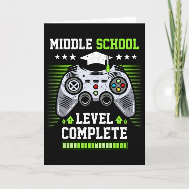 Cartão Middle School Level Complete Graduation Cl 2025 Ga (Frente)