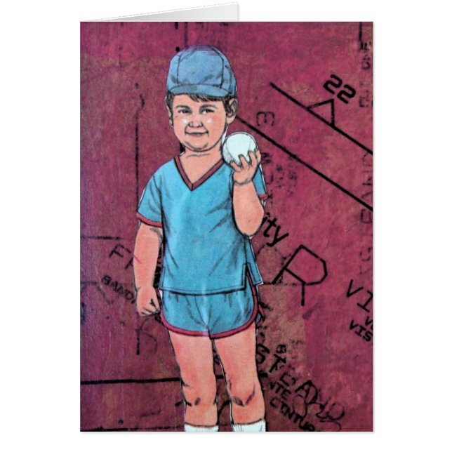 Cartão Mídia mista de beisebol (Frente)