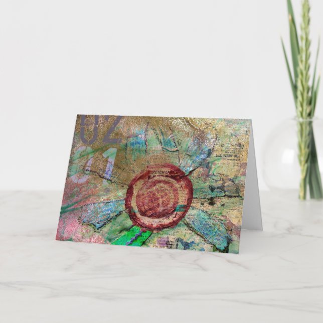 Cartão Mídia mista e Flor digital, muito em breve (Frente)