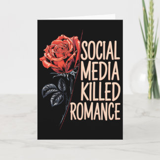 Cartão Mídia Social Matou o Meme de Romance do Dia dos Na