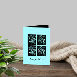 Cartão Midnight Garden Line Turquoise Mist