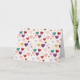 Cartão Midnight Majesty Watercolor Hearts