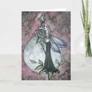 Cartão Midnight Rose Greeting Card by Molly Harrison
