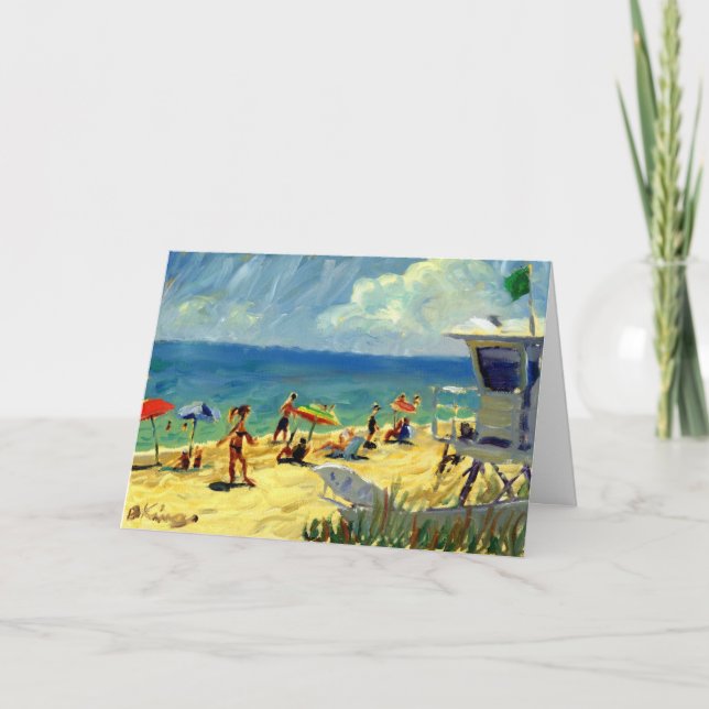 Cartão Midtown Beach note card (Frente)