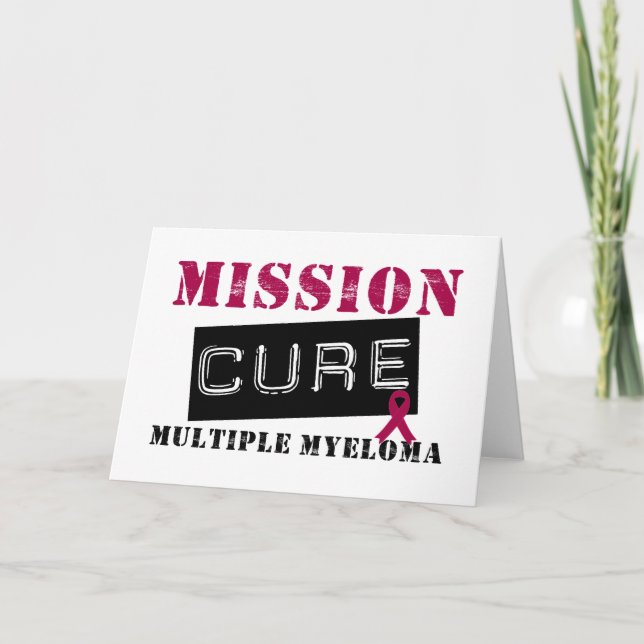Cartão Mieloma múltiplo da cura da missão (Frente)