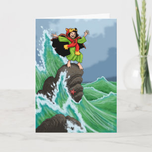 Cartão Mighty Nizz Conduzindo as Ondas