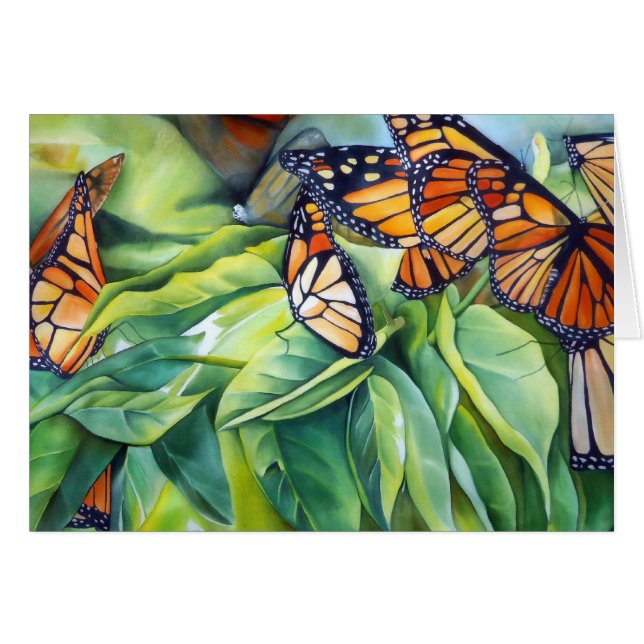 Cartão Migração da luz da manhã do monarca (Frente horizontal)