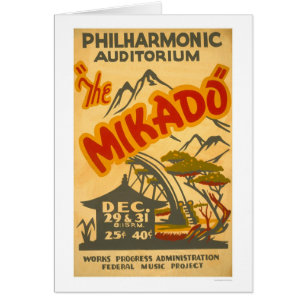 Cartão Mikado Philarmonic WPA 1938