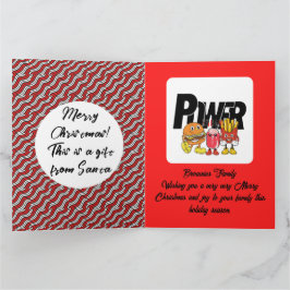 Cartão Mikitez redwhite candycane Christpadrão