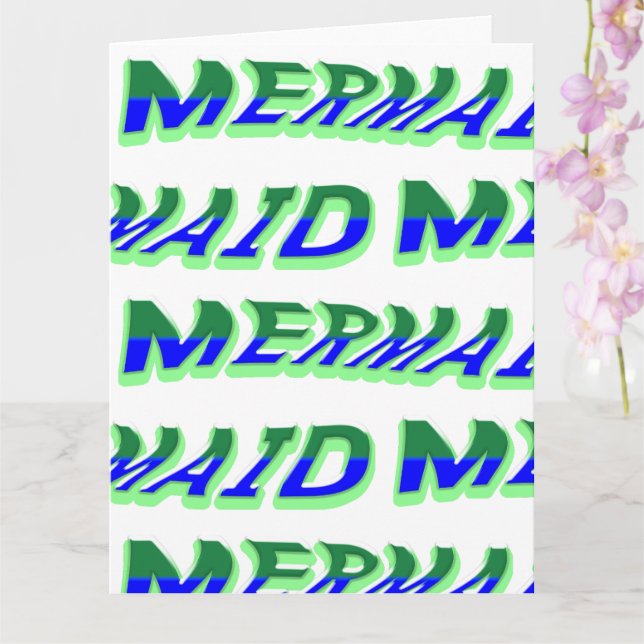 Cartão Mikitiez ocean mermaid venus sea blue (Orquídea)