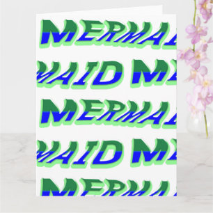 Cartão Mikitiez ocean mermaid venus sea blue