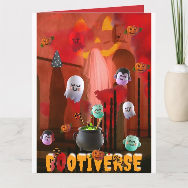 Cartão Mikitiez vibrações assustadoras halloween multiver (Frente)