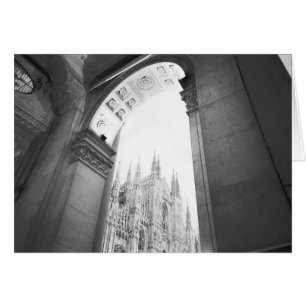 Cartão Milão Itália, Galeria Vista do Duomo