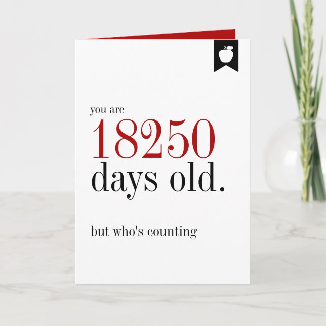 Cartão Milestone Birthday Days Old Birday (Frente)