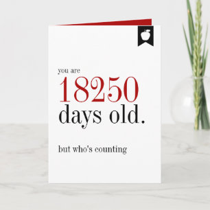 Cartão Milestone Birthday Days Old Birday