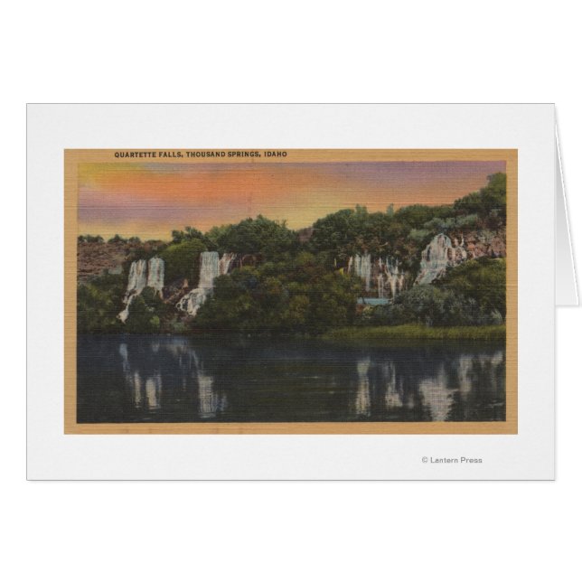 Cartão Milhares de Primaveras, IDView of Quartette Falls (Frente Horizontal)