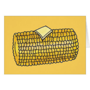 Cartão Milho Amarelo no Piquenique Cob Corncob Butter