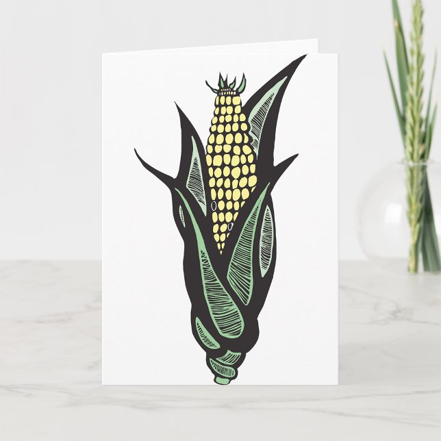 Cartão Milho na Espiga Casa Rústica de Fazenda Legume (Criador carregado)
