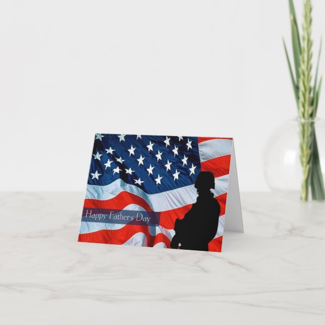 Cartão Militar dia de os pais (Frente)