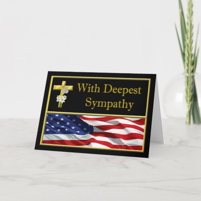 Cartão Military Army Sympathy Card (Frente)