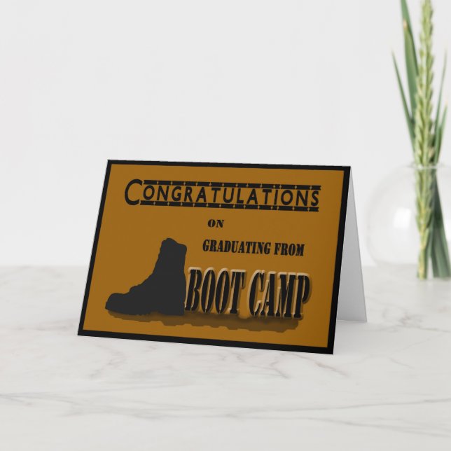 Cartão Military Boot Camp Graduation Card (Frente)