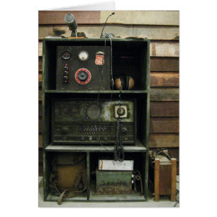 Cartão Military Comms Vintage Radio Equipment Card