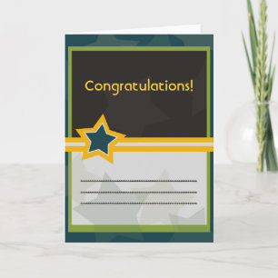 Cartão Military congratulations card (Add your text)