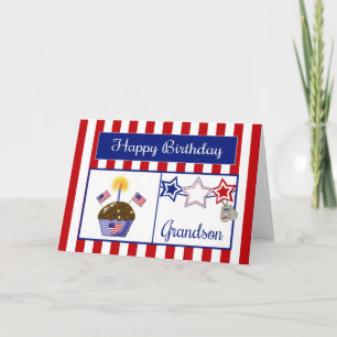 Cartão Military Grandson Birthday Card