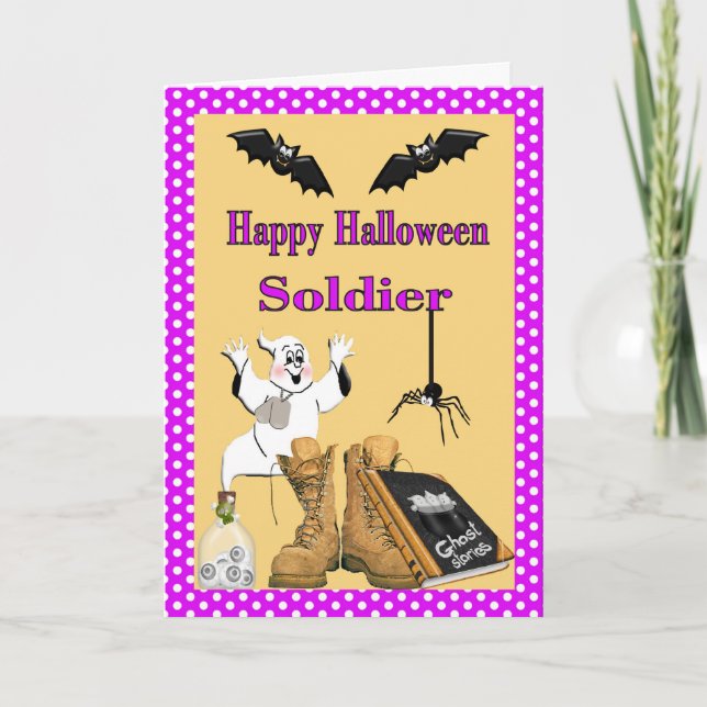 Cartão Military Halloween Card for Soldier (Frente)