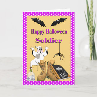 Cartão Military Halloween Card for Soldier