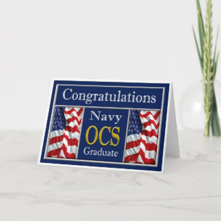 Cartão Military Navy OCS Graduation Congratulations Card