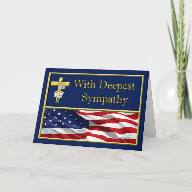 Cartão Military Navy Sympathy Card (Frente)