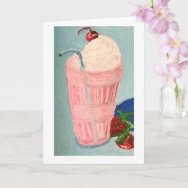 Cartão Milkshake de Morango