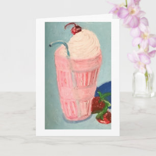 Cartão Milkshake de Morango