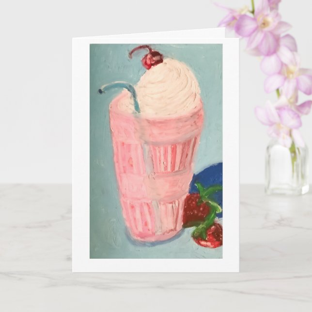 Cartão Milkshake de Morango (Orquídea)